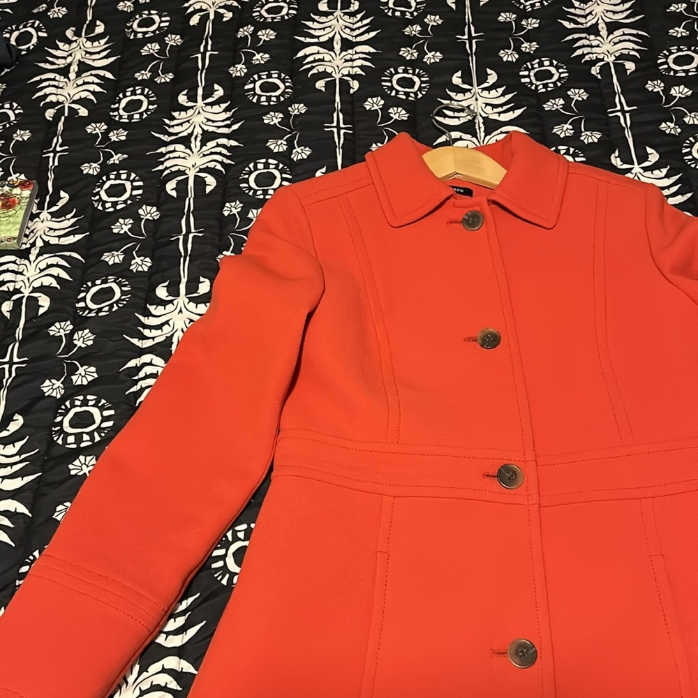J Crew Lady Day Coat 6 Deep Orange